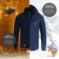 thumbnail image 5 of CAMEL Outdoor Jacket Men Winter Ski Jacket Windbreaker 3 in1 Hooded Rain Coat for Traveling Climbing Hiking, 5 of 6