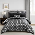 thumbnail image 5 of Benjara 6 Piece Polyester Queen Comforter Set with Geometric Print- Gray & Black, 5 of 6