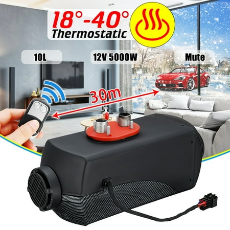 12V 5KW Car Trucks Boats Bus Motorhomes Diesel Air Fuel Heater Parking Heating System +LCD Thermostat + Remote Control+Muffler