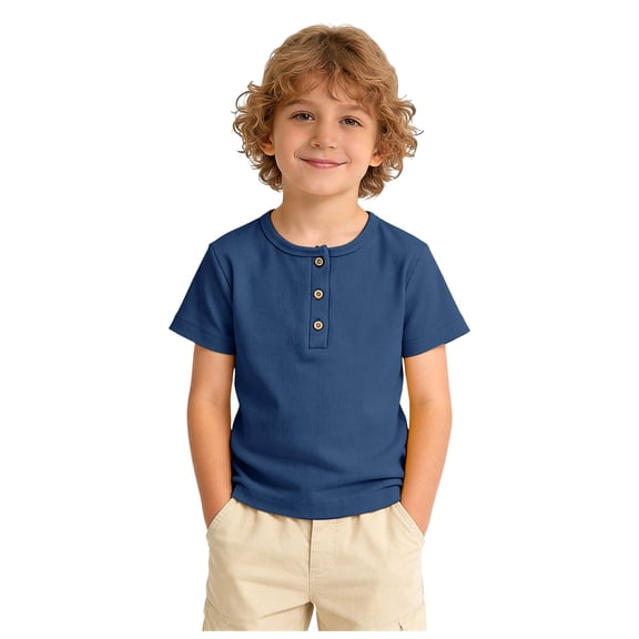 Zanarzt Boys Undershirts Toddler Kids Boy Girl Birthday Shirts T-Shirt Party Tee Tops Baby Summer Clothes Blue,2-3 Years