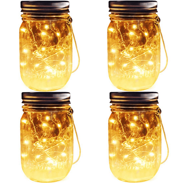 Mainstays Solar Led Mason Jar Outdoor String Light Outdoor Lighting Ideas