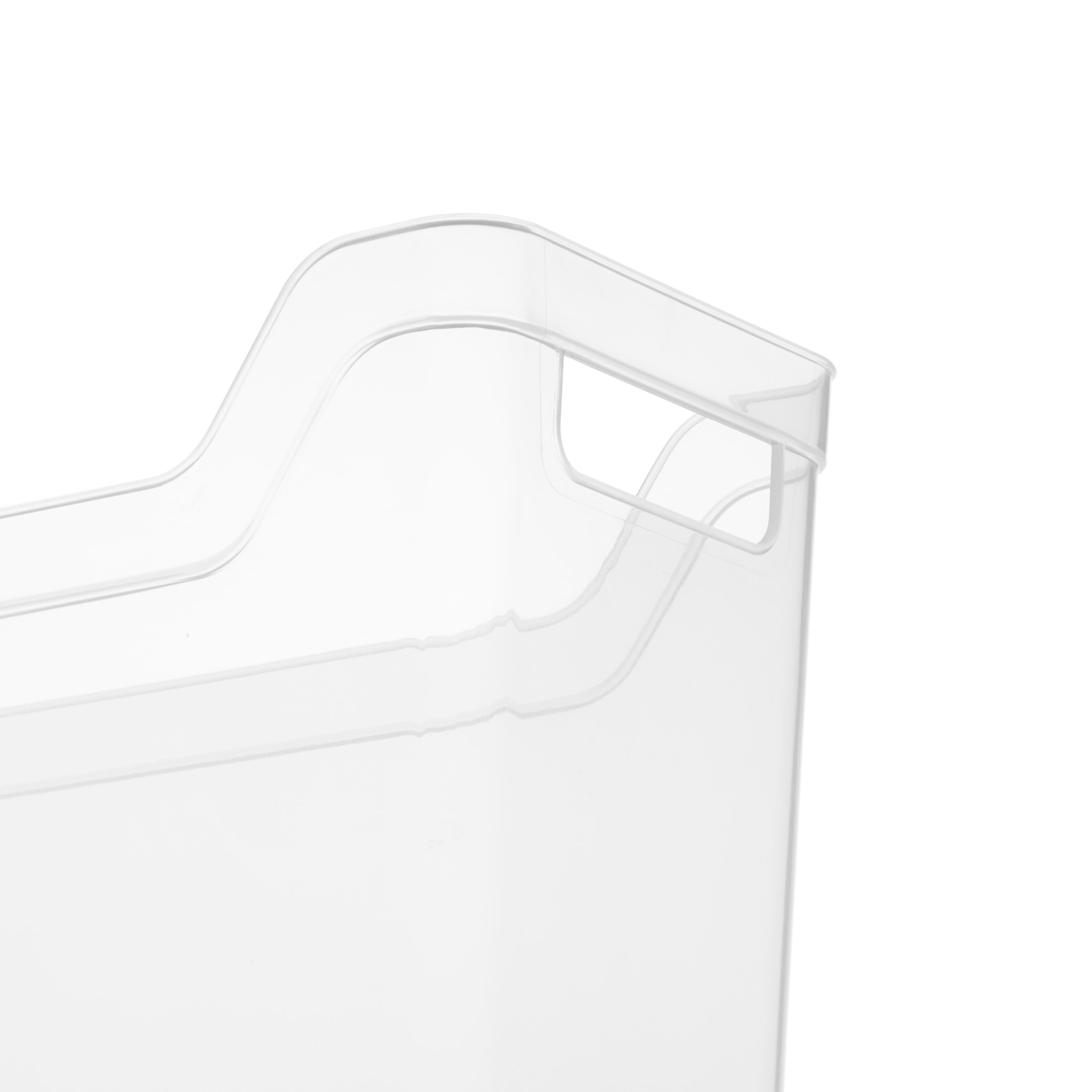 Sterilite Narrow Shelf Bin, Clear Plastic Open Storage Containers, Multi-purpose Organizers, 6 Count