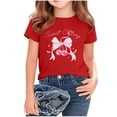 thumbnail image 5 of SGFCWSX Girls T Shirt Summer Short Sleeve Cherry Print Crew Neck Casual Soft Kids Daily Wear Tee Tops Red Size 12, 5 of 6