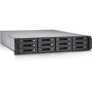 QNAP Turbo NAS TVS-EC1280U-SAS-RP R2 SAN/NAS Server - Intel Xeon E3-1246 v3 Quad-core (4 Core) 3.50 GHz - 12 x Total Bays - 16 GB RAM DDR3 SDRAM - 12Gb/s SAS - RAID Supported 0, 1, 5, 6, 10,