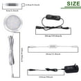 thumbnail image 6 of AIBOO Dimmable LED Under Cabinet Lighting, Counter Showcase Kitchen Lighting Fixtures with 12V Plug in adapter and Dimmable Wireless Remote Control, 6 Ultra Slim Puck Lights Kit, 6 of 8