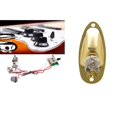 thumbnail image 2 of 1x Pots for Guitar PreWired 1 Volume 2 Tone Control 5 Way Switch 3-500K & 1Pc Boat Output Input Jack Plate Sockets, 2 of 10