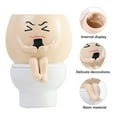 thumbnail image 4 of Primegos Face Planter Pot Resin Buddy on Toilet Flowerpot Desktop Decor Succulent Planter for Home Office Indoor Plants Plant Lovers Gift, 4 of 8