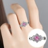 MIARHB Copper Ring Women's Creative Cross-wound Pink Diamond Zircon Jewelry Gift