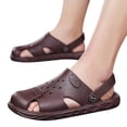 thumbnail image 3 of Cathalem Mens Athletic Sandals Compression Molded Footbed & Comfort Fit, Enhanced Grip Soles,Brown 44, 3 of 5
