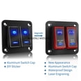 thumbnail image 3 of Rocker Switch Panel For Marine Car Boat Caravan Camper RV Accessories IP65 Waterproof Double Light Metal Switch ,RV Tool, 3 of 7