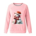 thumbnail image 4 of WXLWZYWL Christmas Shirts for Women Cotton Gnomes Funny Merry Christmas Sweatshirts Cute Long Sleeve Xmas Holiday Pullover Top, 4 of 4