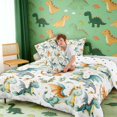 thumbnail image 4 of Manfei Dreamy Watercolor Dragon Animals Queen Comforter Set,Cute Cloud Stars Comforter Sets Queen,Yellow White,Polkadot Reversible,3pcs,1 Comforter and 2 Pillowcases, 4 of 7
