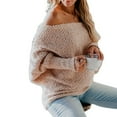 thumbnail image 3 of LYXSSBYX Womens Sweaters Plus Size Clearance Women's Solid Color Casual Long-Sleeved Warmth Collar Pullover Sweater, 3 of 9