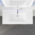 thumbnail image 6 of Eviva Orleans 38"W x 20"D Wenge Wall Mount Bathroom Vanity with White Porcelain Countertop and Integrated Sink, 6 of 11