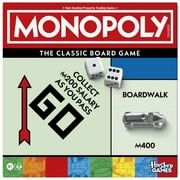 Monopoly Board Game, Classic Game with Storage Tray and Larger Tokens, Family Games for Kids, 8 and up