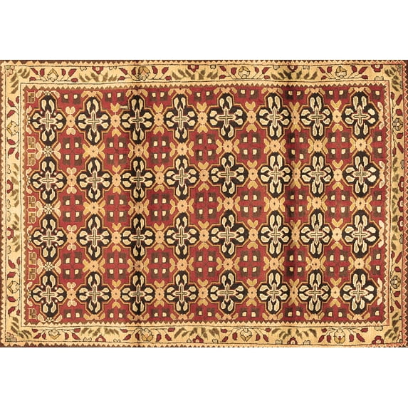 Ahgly Company Indoor Rectangle Persian Brown Traditional Area Rugs, 5' x 7'