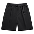 thumbnail image 3 of Ceisia Men's Solid Casual Cargo Shorts with Buckle Waistband Drawstring Multi-Pockets Comfortable Summer Outdoor Workwear Pants Black Gifts for Father 2X, 3 of 9