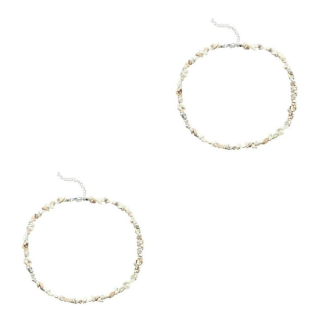 Justharion Handmade Crystal Stone Necklace Stunning Addition To Jewelry Collection white 2Set