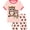 Owl, variant on QEFJNO 3-10Y Kids Girls Pajamas Set Soft Viscose 2PCS Short Sleeve Sleepwear for Toddler Girls Dinosaur Pjs Summer