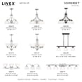 thumbnail image 6 of Livex Lighting Somerset Chandelier in Brushed Nickel, 6 of 9