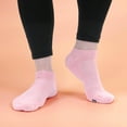 thumbnail image 3 of BambooMN Unisex Men's and Women's Athletic Sport Ankle Socks Made of Rayon from Bamboo - Rose - 4 Pairs - Small, 3 of 6