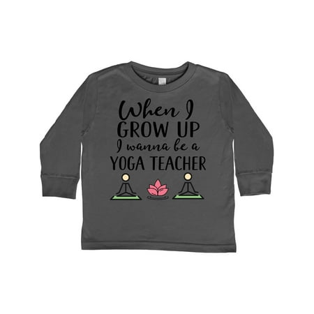 

Inktastic Future Yoga Teacher Instructor Gift Toddler Toddler Girl Long Sleeve T-Shirt
