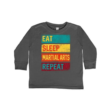 

Inktastic Eat Sleep Martial Arts Repeat Gift Toddler Boy or Toddler Girl Long Sleeve T-Shirt