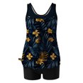 thumbnail image 6 of qucoqpe Womens Two Piece Bathing Suit Fashion Floral Print Tankini Swimsuits for Women Summer Vacation Beach Swimwear with Shorts, 6 of 7