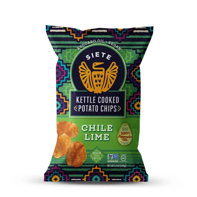 Siete - Kettle Chip Chile Lime - Case of 6-5.5 OZ - Walmart.com