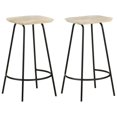thumbnail image 1 of vidaXL Bar Stools 2 pcs Solid Mango Wood, 1 of 5