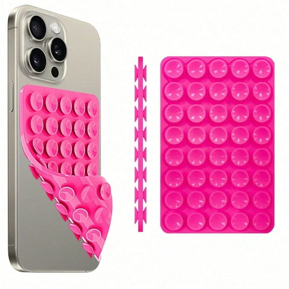 Silicone Suction Cup Phone Case Mount Double Sided, Phone Accessories Hands-Free Sticky Phone Grip for Selfies and Videos, Anti-Slip Phone Suction Grip for iPhone and Android