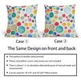 thumbnail image 5 of Kids Colorful Polka Dot Pillow Covers 16x16 Inch Preppy Cute Kid Cotton Linen Decorative Throw Pillow Case Cushion Cover Set of 2 Home Decor for Bedroom Sofa Living Room Couch Chair, 5 of 6