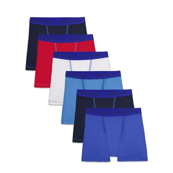 Fruit of the Loom Toddler Boy Cotton Stretch Boxer Briefs, 6 Pack, Sizes 2T-5T