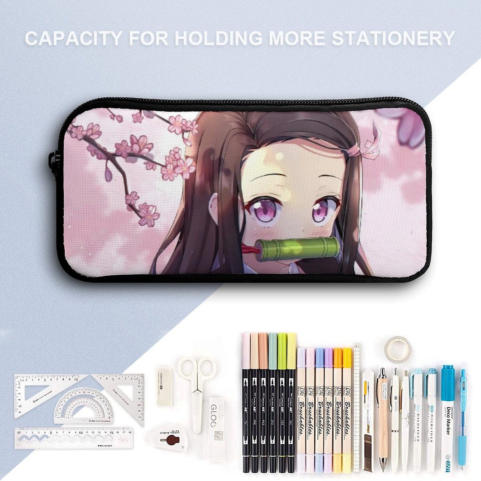 Demon Slayer Kamado Nezuko 3 Piece Backpack Set with Lunch 