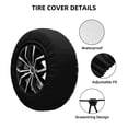 thumbnail image 2 of Goofa Anchors and Nautical Pattern Universal Tire Cover for Jeep, SUV, Truck, and Trailer – Waterproof, UV-Resistant,Easy to Install, Fits 14"-17" Tires-16 inch, 2 of 6