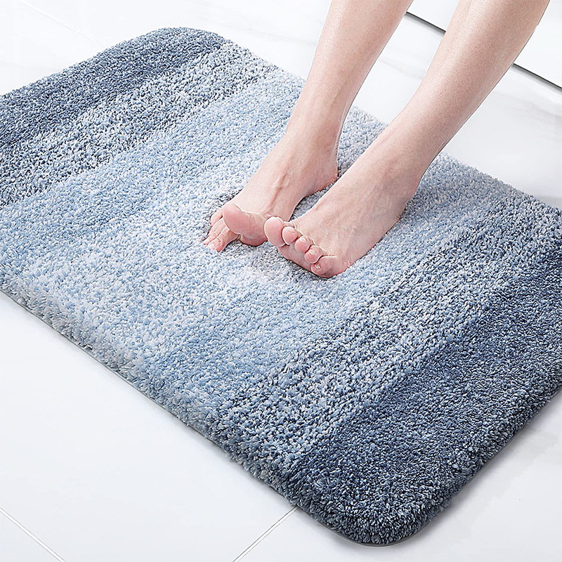 Homgreen Arotive Microfiber Bathroom Rugs, Shaggy Soft and Absorbent