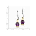 thumbnail image 2 of White Sterling Silver Earring Drop & Dangle Women'S Cubic Zirconia CZ Purple 54 mm 13, 2 of 2