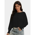 thumbnail image 6 of Long Sleeve Tops for Women Fashion T Shirts for Women Crewneck Casual Loose Shirts Basic Tee, 6 of 7
