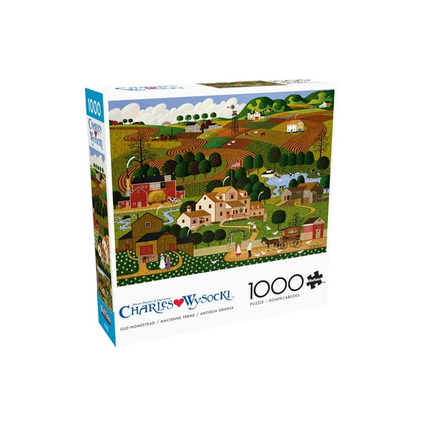 Buffalo Games - Charles Wysocki - Old Homestead - Rompecabezas de 1000 piezas - Rompecabezas desafiante perfecto para noches de juegos - El tamaño terminado es 26,75 x 19,75