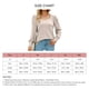 thumbnail image 5 of Camisa de punto para mujer Cuello cuadrado Manga larga abullonada Puños abotonados Camisa de punto Casua Fit Albaricoque XL, 5 of 5