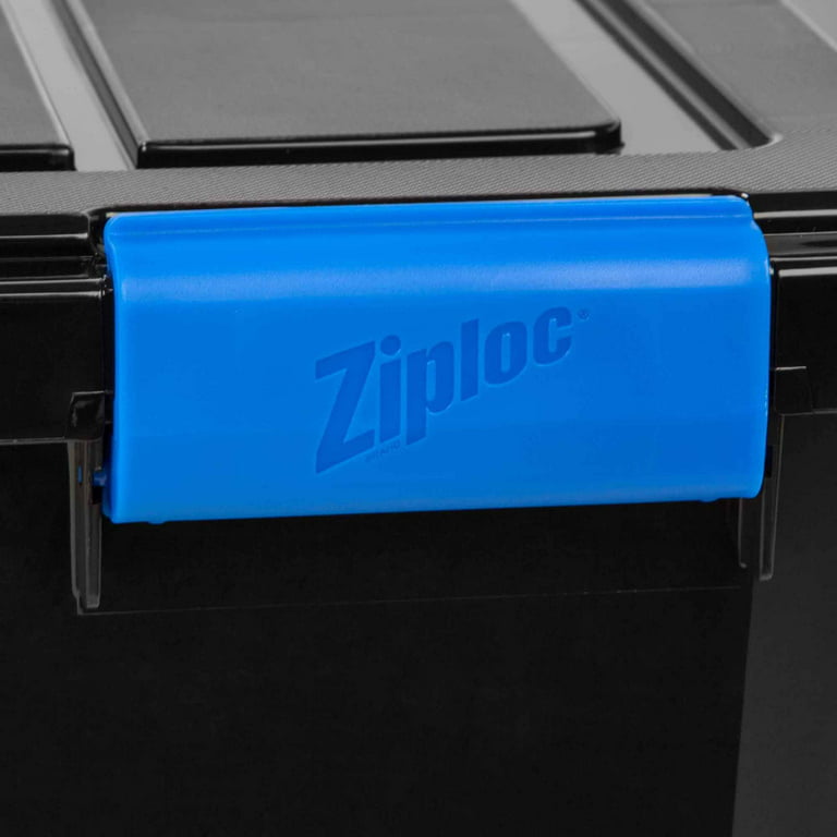 Ziploc 60 Qt. Weathershield Heavy-Duty Plastic Storage Box,1 count, Black 