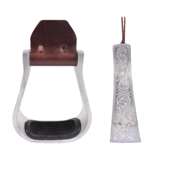 Martin Aluminum Engraved Rubber Tread Stirrups