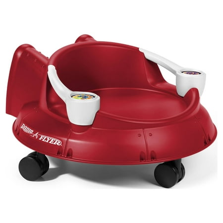 Radio Flyer, Spin 'N' Saucer, Caster Ride-on for Kids, Red