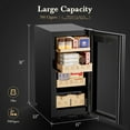 thumbnail image 3 of XUTUMM 85L Electric Cigar Humidor,700 Counts Large Capacity,Intelligent Temperature & Humidity Control & Spanish Cedar Wood, 3 of 5