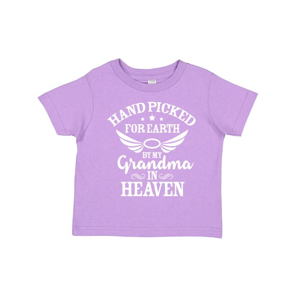 Inktastic Handpicked for Earth by My Grandma in Heaven Angel Wings Boys or Girls Toddler T-Shirt