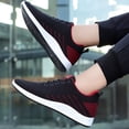 thumbnail image 4 of GrmtClth Lightweight Mesh Athletic Sneakers for Men Soft Cushioned Sole Lace Up Breathable Knit Casual Walking Running Sport Shoes Red (US/8), 4 of 5
