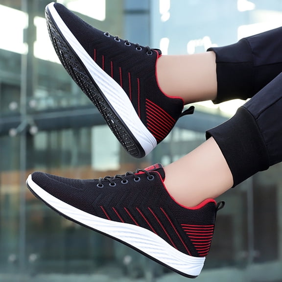 HAJWOH Men's Trendy Casual Shoes Breathable Soft Sole Sneakers for Walking Gym Lightweight Comfortable Athletic Shoes Fashionable Non-Slip Loafers for Everyday Wear 40