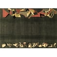 thumbnail image 1 of Ahgly Company Indoor Rectangle Abstract Brown Modern Area Rugs, 2' x 4', 1 of 4
