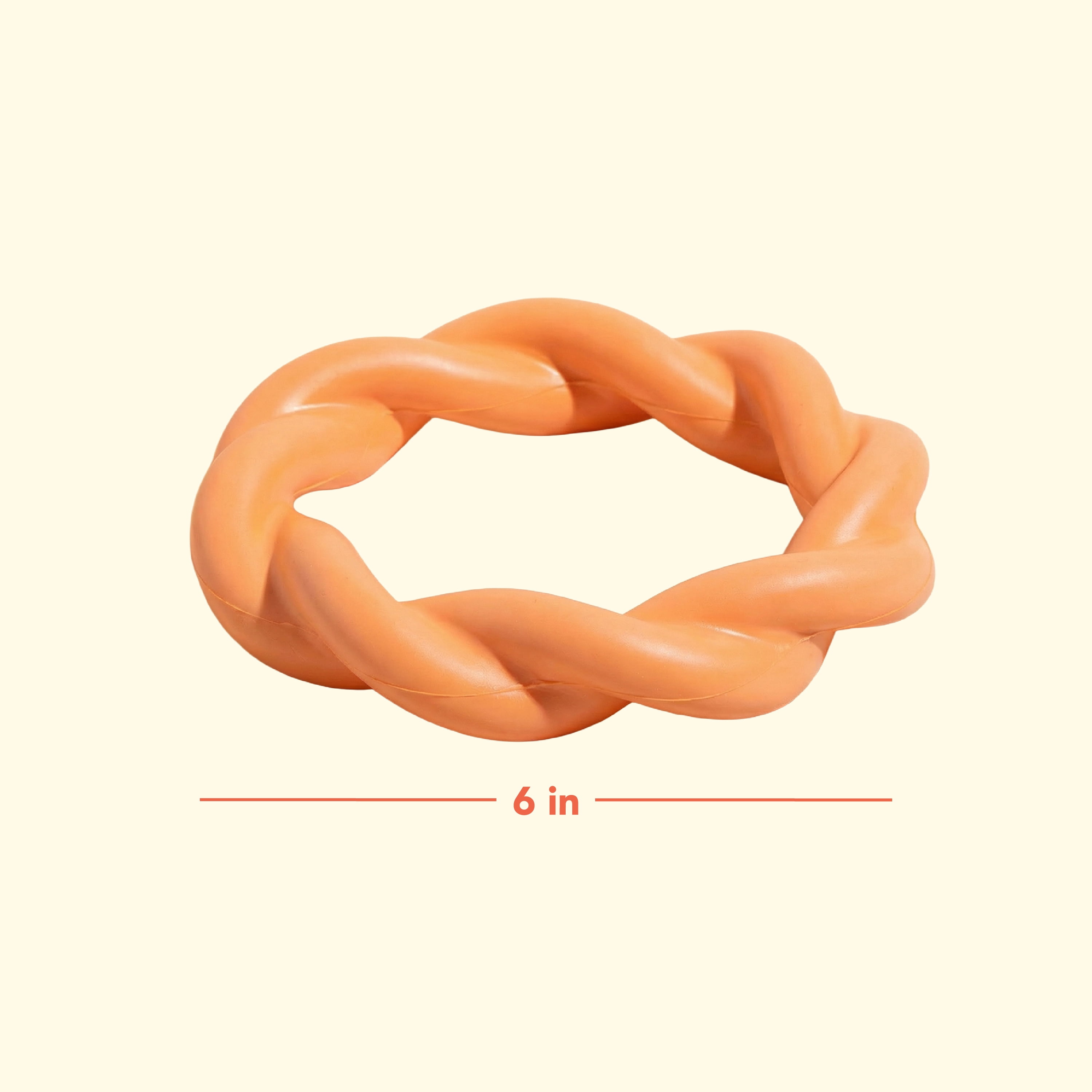 Oodles 2-Piece Durable Rubber Twisted Ring Dog Toy Variety pack, Pink and Orange, One Size