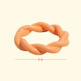 thumbnail image 2 of Oodles 2-Piece Durable Rubber Twisted Ring Dog Toy Variety pack, Pink and Orange, One Size, 2 of 10